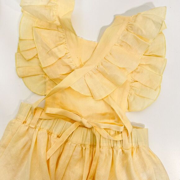 NWT Stella Phoenix Amelie Linen Ruffle Dress 4 - Picture 5 of 9